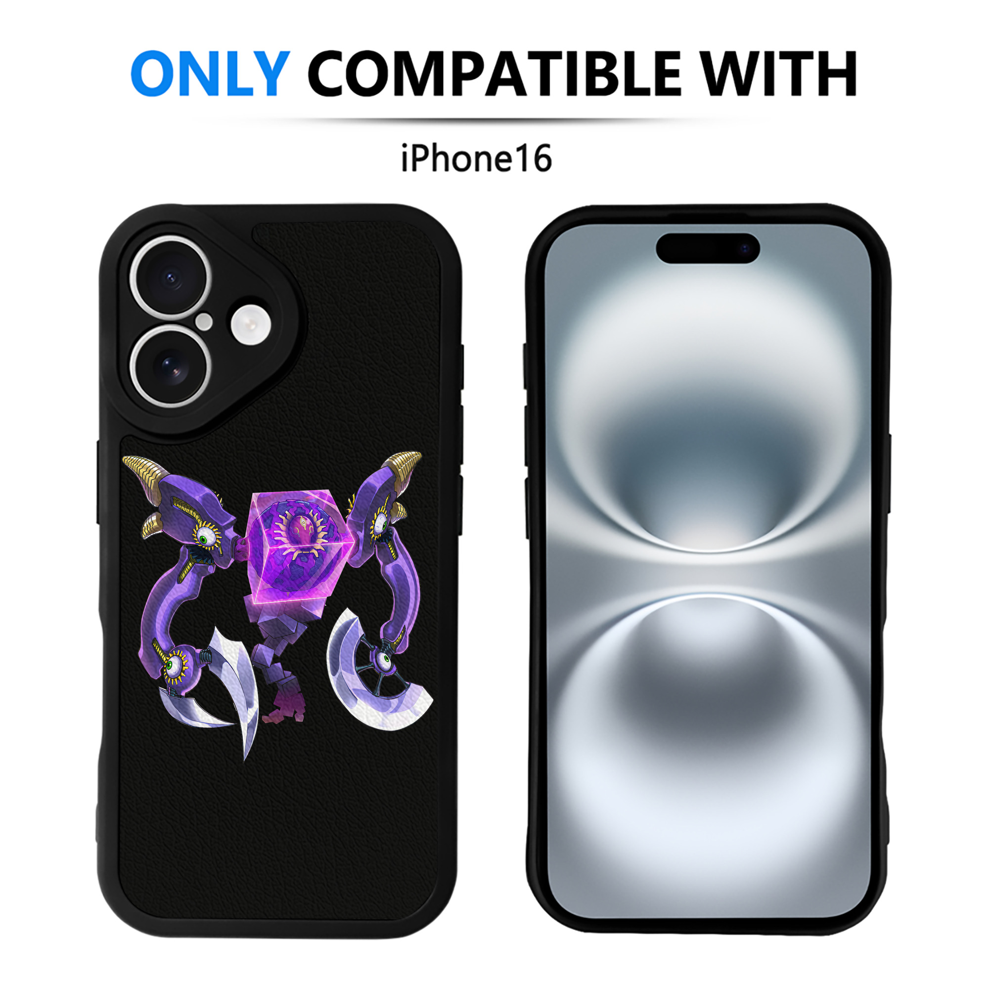 （画像用） 遊☆戯☆王 Yu-Gi-Oh! 【iPhone 16シリーズ対応】シリコンスマホケース（レザー調） 材質：シリコン